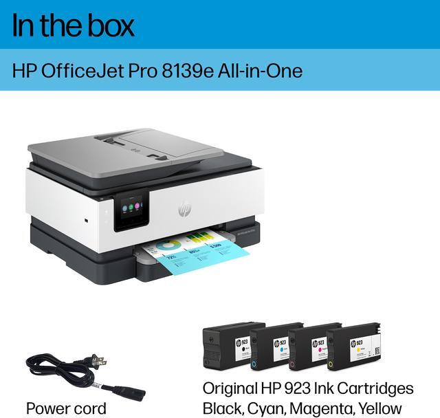 Alt view image 6 of 20 - HP OfficeJet Pro 8139e Wireless All-in-One Color Inkjet Printer, Print, scan, copy, fax, ADF, Duplex printing best for home office, 1 year of  Instant Ink included with HP+ (40Q51A)