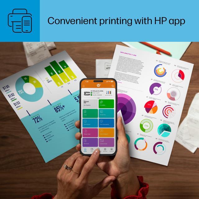 Alt view image 13 of 20 - HP OfficeJet Pro 8139e Wireless All-in-One Color Inkjet Printer, Print, scan, copy, fax, ADF, Duplex printing best for home office, 1 year of  Instant Ink included with HP+ (40Q51A)