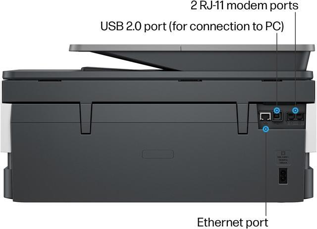 Alt view image 16 of 20 - HP OfficeJet Pro 8139e Wireless All-in-One Color Inkjet Printer, Print, scan, copy, fax, ADF, Duplex printing best for home office, 1 year of  Instant Ink included with HP+ (40Q51A)