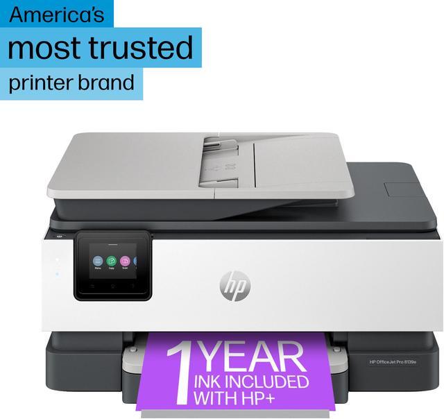 Alt view image 3 of 20 - HP OfficeJet Pro 8139e Wireless All-in-One Color Inkjet Printer, Print, scan, copy, fax, ADF, Duplex printing best for home office, 1 year of  Instant Ink included with HP+ (40Q51A)