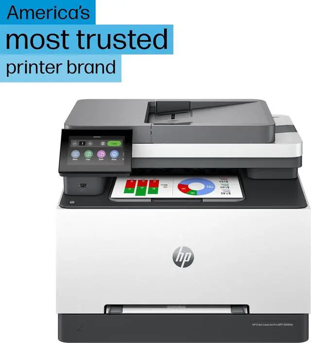 Alt view image 5 of 10 - HP Color Laserjet Pro MFP 3301fdw Wireless All-in-One Color Laser Printer, Office Printer, Scanner, Copier, Fax, ADF, Duplex, Best-for-Office (499Q5F)