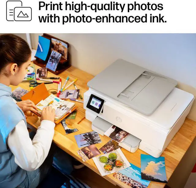 Alt view image 11 of 19 - HP Envy Photo 7975 Up to 15 ppm Black Print Speed 4800 x 1200 dpi Color Print Quality USB / Wi-Fi Thermal Inkjet MFC / All-In-One Color All-in-One Printer