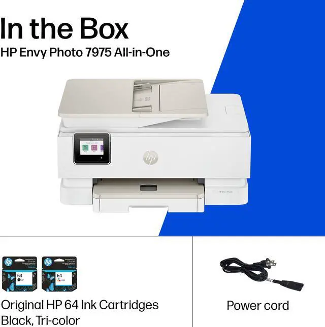 Alt view image 4 of 19 - HP Envy Photo 7975 Up to 15 ppm Black Print Speed 4800 x 1200 dpi Color Print Quality USB / Wi-Fi Thermal Inkjet MFC / All-In-One Color All-in-One Printer