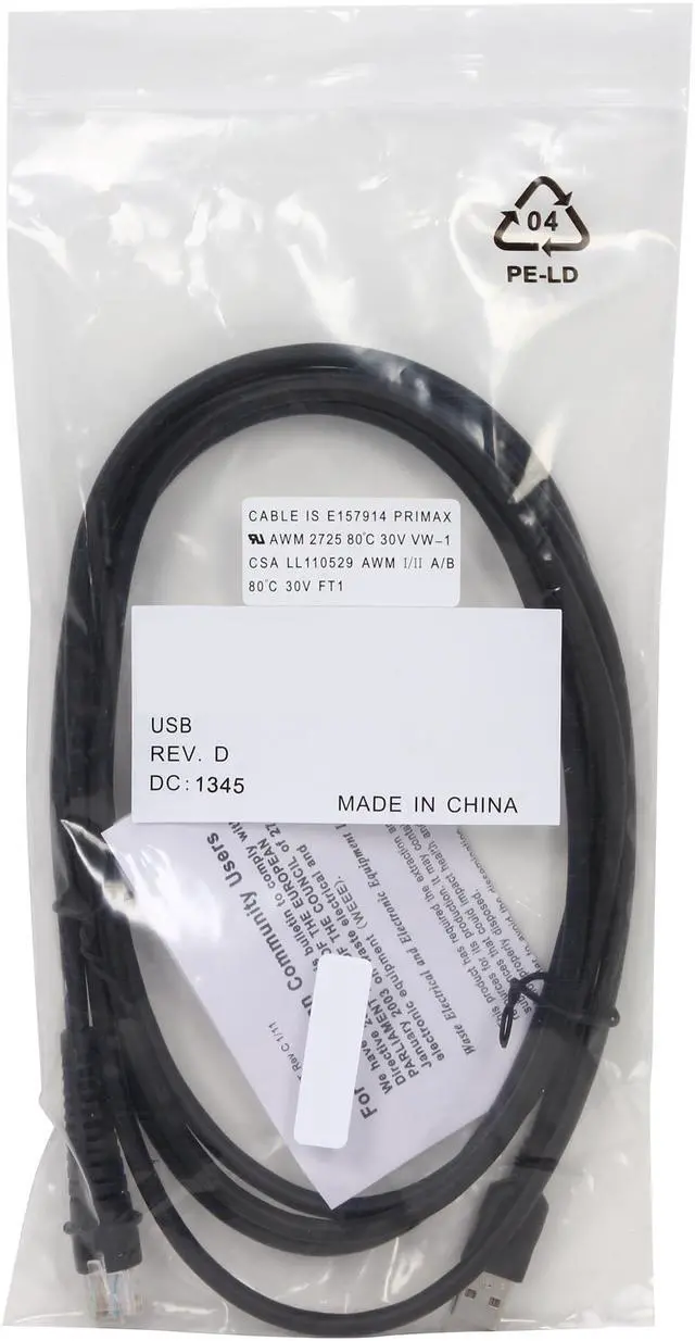 Alt view image 3 of 3 - Honeywell 42206161-01E Hand Held USB Cable - 8.5 ft