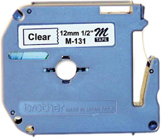 Main image of Brother 12mm (1/2") Black on Clear Non-Laminated Tape (8m/26.2') (1/Pkg)
