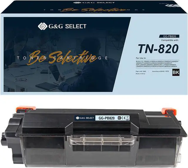 Alt view image 2 of 3 - G&G GG-PB820 Laser Printer cartridge for HL-L5000D/L5100DN/HL5200DW/L5200DWT/L6200DW/L6200DWT/L6250DW/L6300DW/L6400DW/L6400DWT DCP-L5500DN/L5600DN/L5650DN MFC-L5700DW/5800DW/L5850DW/L5900DW/L6700DW/L6750DW/L6800DW/L6900DW