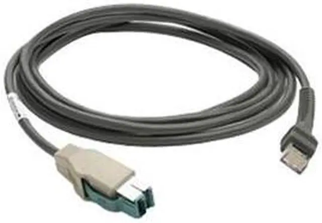 Alt view image 2 of 2 - Zebra (Motorola/Symbol) CBA-U03-S07ZAR Straight Non-shielded USB Cable with Power Plus Connector - 7 Ft.