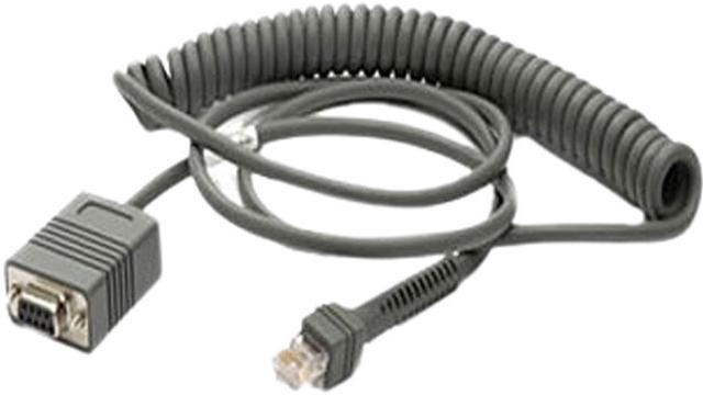 Zebra (Motorola/Symbol) CBA-R02-C09PAR Coiled RS232 Cable STD-DB9