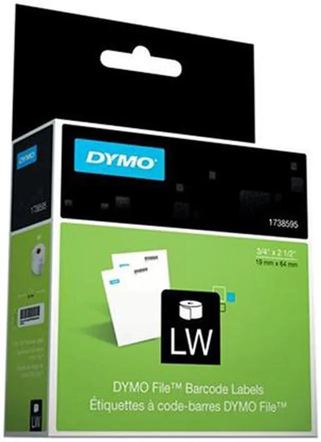 Alt view image 2 of 3 - DYMO Rhino File Barcode Label 0.75" Width x 2.50" Length - 450 / Roll - 450/Roll - Direct Thermal - White