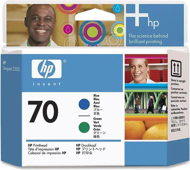 Main image of HP C9408A No. 70 Blue and Green Printhead