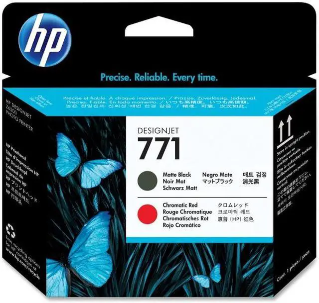 Alt view image 2 of 3 - HP CE017A Matte Black / Chromatic Red Designjet Printhead