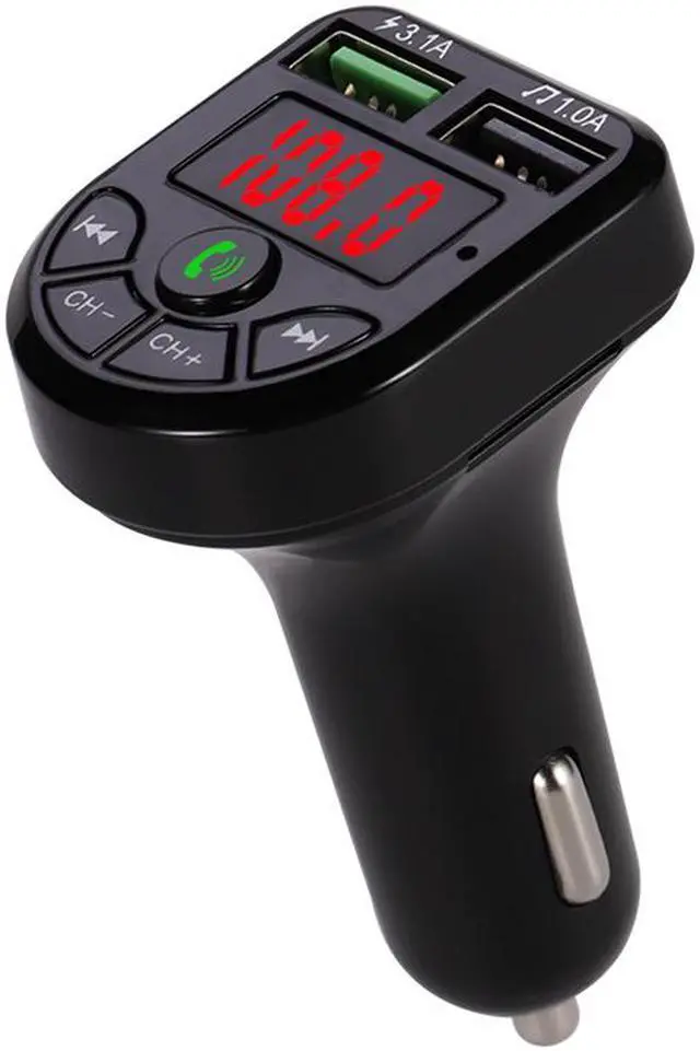 Alt view image 6 of 6 - LED FM Transmitter Bluetooth 5.0 Car kit Dual USB Car Charger 3.1A 1A 2 Port USB MP3 Music Player for iphone for car U disk/TF
