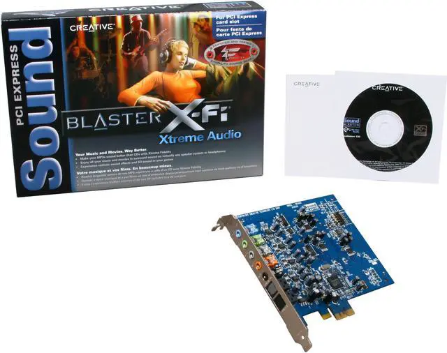 Alt view image 5 of 5 - Creative SB X-Fi Xtreme Audio (70SB104000000) 7.1 Channels 24-bit 96KHz PCI Express x1 Interface Sound Card