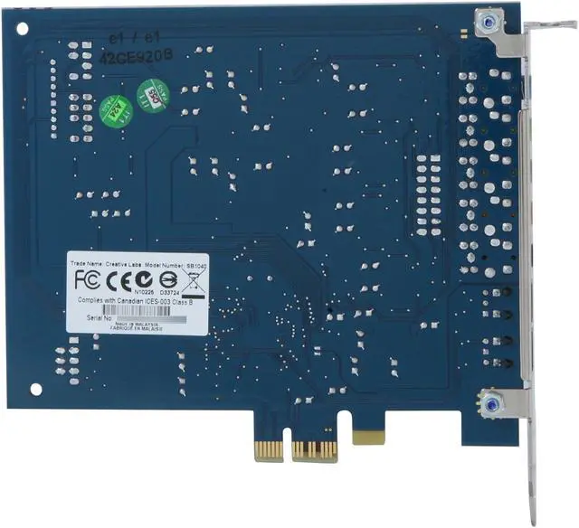 Alt view image 4 of 5 - Creative Sound Blaster X-Fi Xtreme Audio 7.1 Channels 24-bit 96KHz PCI Express x1 Interface Sound Card - OEM