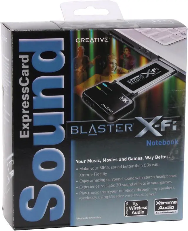 Alt view image 8 of 8 - Creative 70SB095000004 24-bit 48KHz ExpressCard Interface ExpressCard Sound Blaster X-Fi Notebook