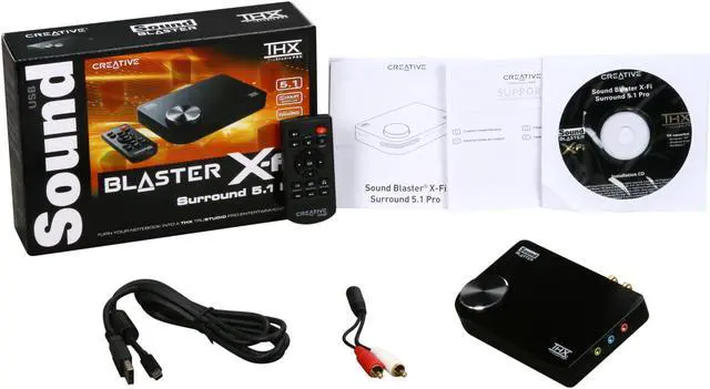 Alt view image 6 of 6 - Creative 70SB109500008 5.1 Channels 24-bit 96KHz USB Interface X-Fi Surround 5.1 Pro