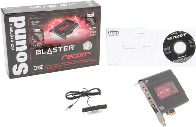 Alt view image 5 of 5 - Creative Sound Blaster Recon3D Fatal1ty Professional (70SB135600000) 5.1 Channels 24-bit 96KHz PCI Express x1 Interface Sound Card