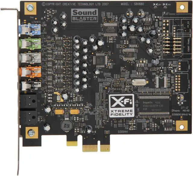 Alt view image 3 of 5 - Creative 70SB088000004-8 7.1 Channels 24-bit 96KHz PCI Express 1x Interface Sound Blaster X-Fi Titanium Sound Card