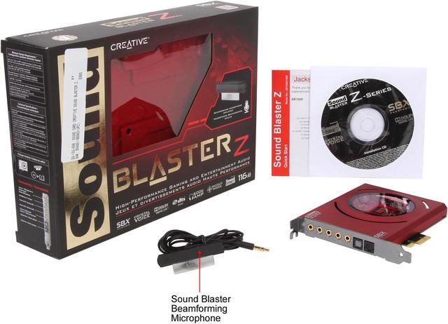 Alt view image 7 of 6 - Creative Sound Blaster Z PCIe 116dB SNR Gaming Sound Card with 600 ohm Headphone Amp and Beamforming Microphone