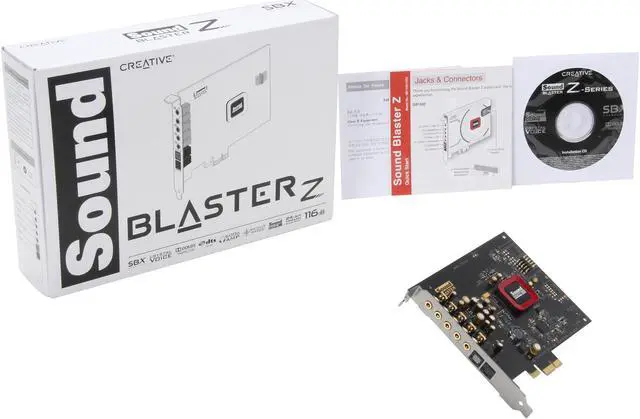 Alt view image 5 of 5 - Creative Sound Blaster Z 70SB150200000 5.1 Channels 24-bit PCI Express (x1, x4 or x16) Interface Sound Card