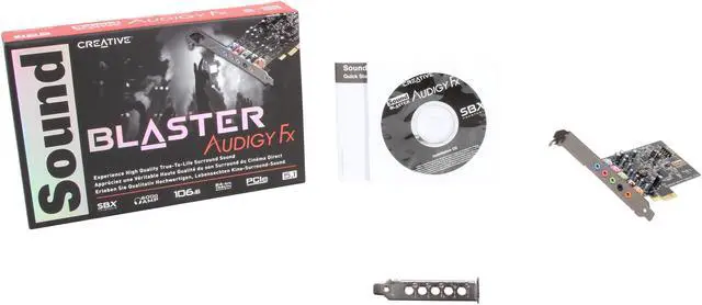 Alt view image 6 of 5 - Creative Sound Blaster Audigy FX PCIe 5.1 Sound Card with High Performance Headphone Amp