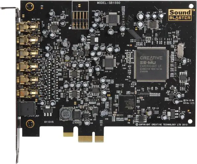 Alt view image 5 of 6 - Creative Sound Blaster Audigy PCIe RX 7.1 Sound Card with High Performance Headphone Amp