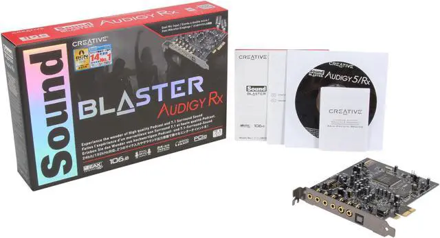 Alt view image 7 of 6 - Creative Sound Blaster Audigy PCIe RX 7.1 Sound Card with High Performance Headphone Amp