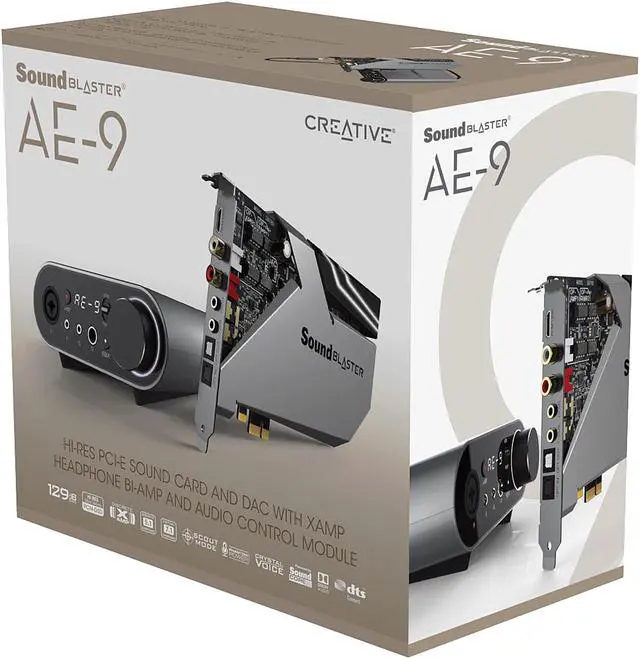Alt view image 12 of 16 - Creative Sound Blaster AE-9 Sound Card (Metallic Gray)