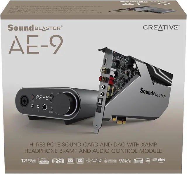 Alt view image 15 of 16 - Creative Sound Blaster AE-9 Sound Card (Metallic Gray)