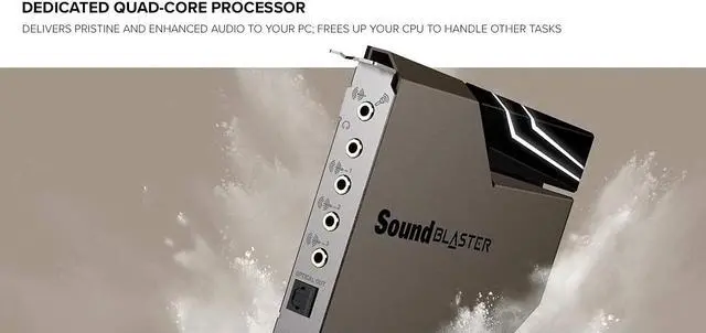 Alt view image 8 of 13 - Creative Sound Blaster AE-7 Hi-Res Internal PCIe Sound Card, Quad-Core Processor, 127dB DNR ESS SABRE-class 9018 DAC, Xamp Discrete Custom Bi-amp, Discrete 5.1/Virtual 7.1, Dolby, DTS Encoding (Black)