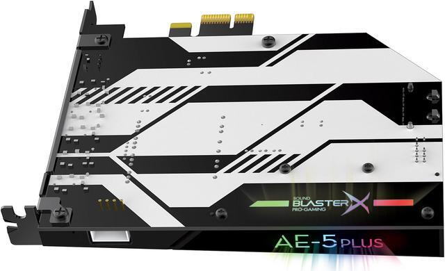 Alt view image 7 of 7 - Creative Sound BlasterX AE-5 Plus SABRE32-class Hi-res 32-bit/384 kHz PCIe Gaming Sound Card and DAC with Dolby Digital and DTS, Xamp Discrete Headphone Bi-amp, Up to 122dB SNR, RGB Lighting System