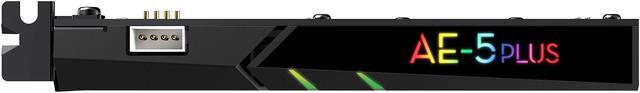 Alt view image 5 of 7 - Creative Sound BlasterX AE-5 Plus SABRE32-class Hi-res 32-bit/384 kHz PCIe Gaming Sound Card and DAC with Dolby Digital and DTS, Xamp Discrete Headphone Bi-amp, Up to 122dB SNR, RGB Lighting System