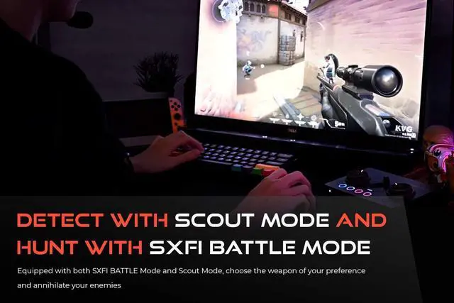 Alt view image 3 of 7 - Creative Sound Blaster GC7 Game Streaming DAC Amp ft Programmable Buttons, Super X-Fi, 7.1 Virtual Surround, Battle Mode, Scout Mode, GameVoice Mix, for PC, PS4/PS5, Nintendo Switch, Xbox