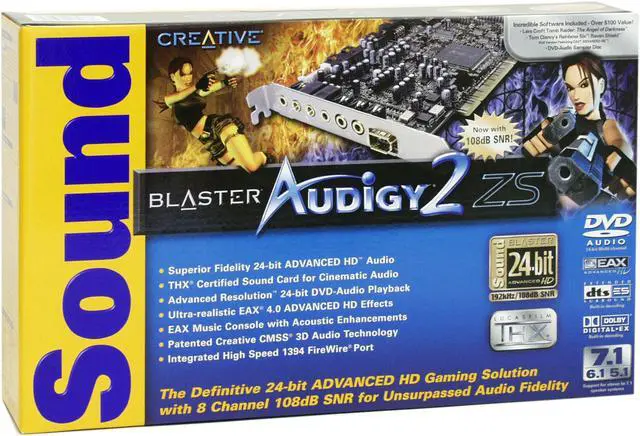 Alt view image 4 of 4 - Creative Sound Blaster Audigy2 ZS 70SB035000000 7.1 Channels 24-bit 192KHz PCI Interface Sound Card