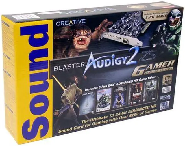 Alt view image 4 of 4 - Creative Sound Blaster Audigy2 ZS GAMER Limited Edition 70SB035000013 7.1 Channels 24-bit 192KHz PCI Interface Sound Card