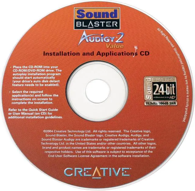Alt view image 4 of 4 - Creative Sound Blaster Audigy 2 Value SB0400 7.1 Channels 24-bit 192KHz PCI Interface Sound Card
