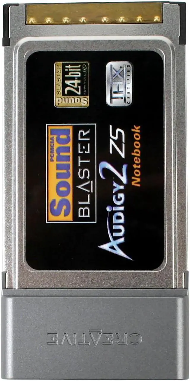 Alt view image 3 of 6 - Creative 70SB053000000 PCMCIA Sound Card A combined Line-In / Microphone-In and Optical-In jack headphone-out multichannel speaker jack