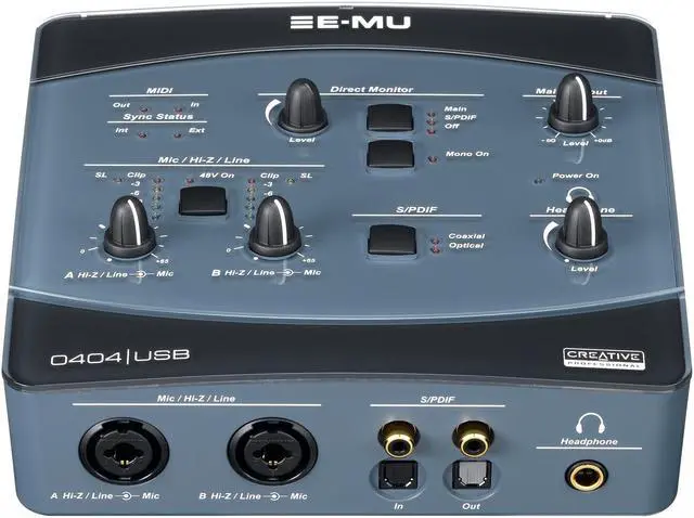 Alt view image 2 of 3 - E-MU 0404 24-bit 192KHz USB 2.0 Interface Audio/MIDI Interface