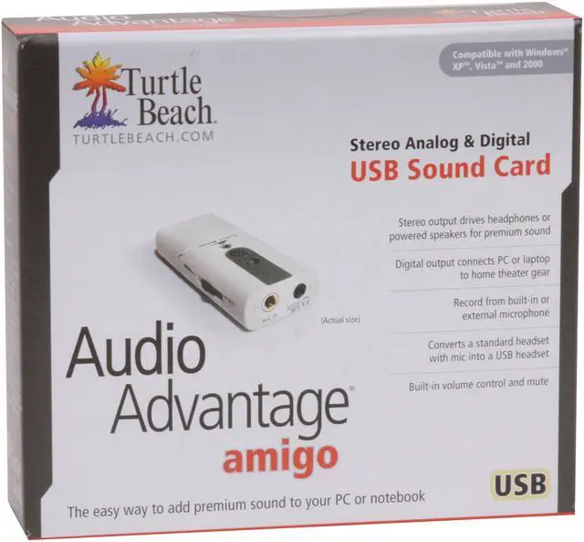 Alt view image 9 of 9 - Turtle Beach TBS-1127-01 USB Interface Sound Card Audio Advantage Amigo