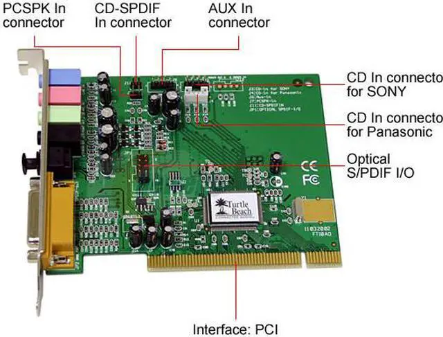 Alt view image 2 of 3 - Turtle Beach RIVIERA PCI Sound Card with 5.1 Surround Sound - OEM