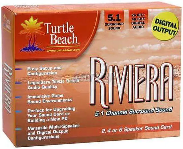 Alt view image 5 of 5 - Turtle Beach RIVIERA 5.1 Channels 24-bit 48KHz PCI Interface Sound Card