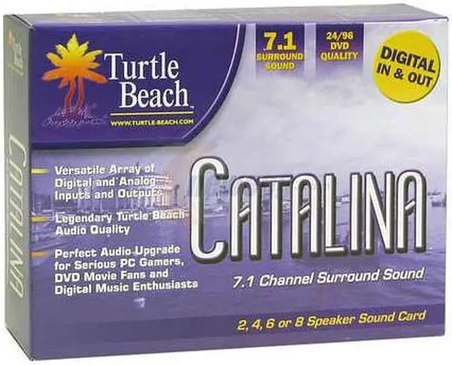 Alt view image 4 of 4 - Turtle Beach CATALINA 7.1 Channels 24-bit 96KHz PCI Interface Sound Card