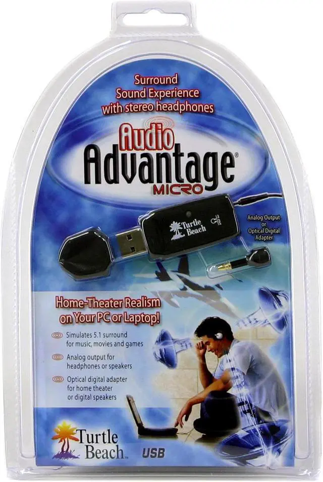 Alt view image 6 of 6 - Turtle Beach Audio Advantage Micro Virtual 5.1 Surround Channels USB Interface Sound Card