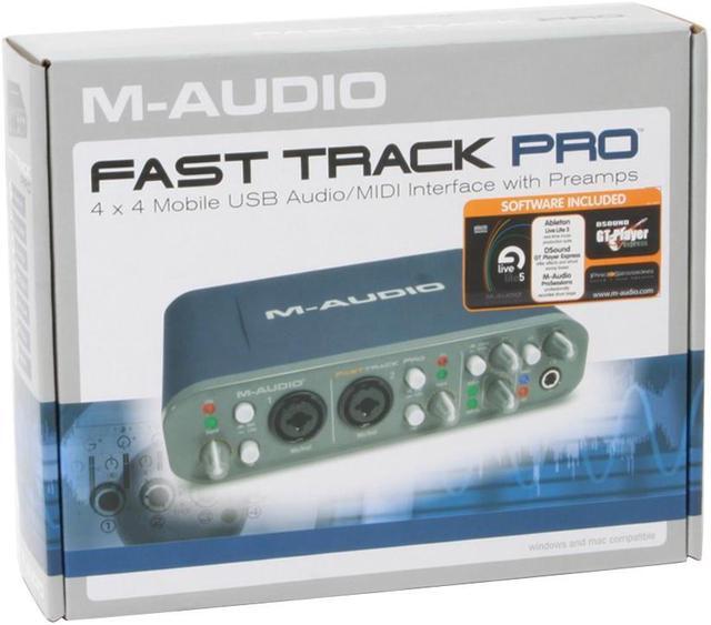 Alt view image 5 of 5 - M-Audio Fast Track Pro 4 x 4 Mobile USB Audio/MIDI Interface with Preamps