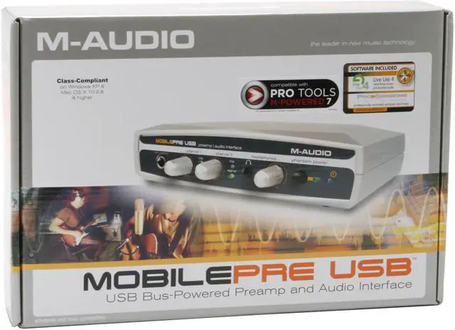 Alt view image 5 of 5 - M-AUDIO MobilePre USB 16-bit 48KHz USB Interface USB Bus-Powered Preamp and Audio Interface