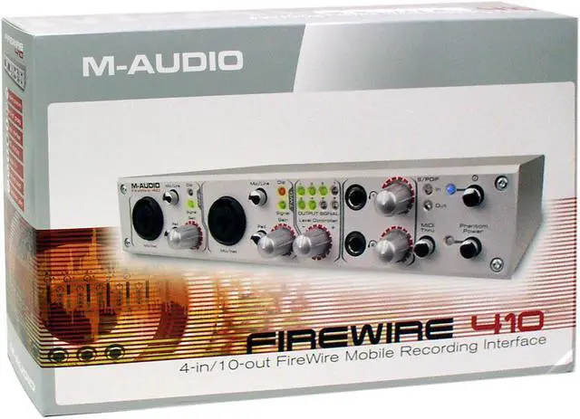 Alt view image 7 of 7 - M-AUDIO FireWire 410 7.1 Channels 24-bit 192KHz 4-In-10-Out Mobile Recording Interface