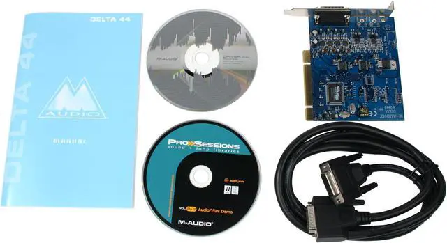 Alt view image 3 of 4 - M-AUDIO Delta 44 Professional 24-bit 96KHz PCI Interface 4-In/4-Out Audio Card