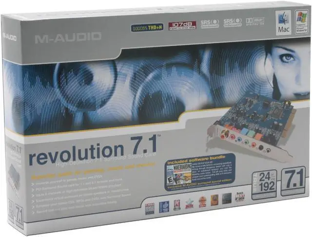 Alt view image 5 of 5 - M-AUDIO 9900-40901-00 7.1 Channels 24-bit 192KHz PCI Interface High-Definition Surround Sound Card