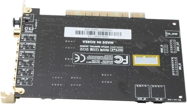 Alt view image 3 of 5 - AUZEN XMYSTIQUE7.1 7.1 Channels 24-bit 96KHz PCI Interface Sound Card
