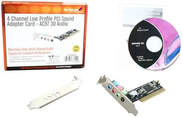 Alt view image 5 of 5 - StarTech.com PCISOUND4LP 4 Channels 16-bit 48KHz PCI Interface Low Profile Sound Card